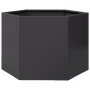 Black steel hexagonal planter 69x60x45 cm by , Pots and planters - Ref: Foro24-851122, Price: 64,72 €, Discount: %