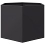 Black steel hexagonal planter 69x60x45 cm by , Pots and planters - Ref: Foro24-851122, Price: 56,63 €, Discount: %