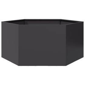 Jardinera hexagonal acero negra 104x90x45 cm de , Maceteros y jardineras - Ref: Foro24-851129, Precio: 81,84 €, Descuento: %