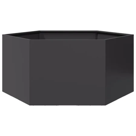 Black steel hexagonal planter 104x90x45 cm by , Pots and planters - Ref: Foro24-851129, Price: 76,67 €, Discount: %