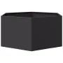 Black steel hexagonal planter 104x90x45 cm by , Pots and planters - Ref: Foro24-851129, Price: 76,67 €, Discount: %