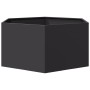 Sechseckiger schwarzer Stahl-Blumenkasten 104x90x45 cm von , Töpfe und Pflanzgefäße - Ref: Foro24-851129, Preis: 81,84 €, Rab...