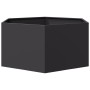 Black steel hexagonal planter 104x90x45 cm by , Pots and planters - Ref: Foro24-851129, Price: 81,84 €, Discount: %
