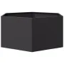 Black steel hexagonal planter 104x90x45 cm by , Pots and planters - Ref: Foro24-851129, Price: 76,67 €, Discount: %