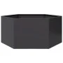 Black steel hexagonal planter 104x90x45 cm by , Pots and planters - Ref: Foro24-851129, Price: 76,67 €, Discount: %