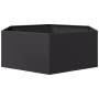 Sechseckiger schwarzer Stahl-Blumenkasten 138x120x45 cm von , Töpfe und Pflanzgefäße - Ref: Foro24-851136, Preis: 94,04 €, Ra...