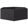 Sechseckiger schwarzer Stahl-Blumenkasten 138x120x45 cm von , Töpfe und Pflanzgefäße - Ref: Foro24-851136, Preis: 92,24 €, Ra...