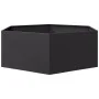 Sechseckiger schwarzer Stahl-Blumenkasten 138x120x45 cm von , Töpfe und Pflanzgefäße - Ref: Foro24-851136, Preis: 92,24 €, Ra...