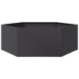 Jardinera hexagonal acero negra 138x120x45 cm de , Maceteros y jardineras - Ref: Foro24-851136, Precio: 93,94 €, Descuento: %