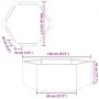 Sechseckiger schwarzer Stahl-Blumenkasten 138x120x45 cm von , Töpfe und Pflanzgefäße - Ref: Foro24-851136, Preis: 92,24 €, Ra...