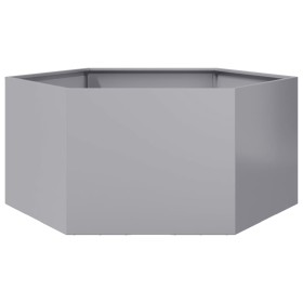 Sechseckiges Blumenbeet aus feuerverzinktem Stahl, 104x90x45 cm. von , Töpfe und Pflanzgefäße - Ref: Foro24-851134, Preis: 63...