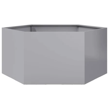 Sechseckiges Blumenbeet aus feuerverzinktem Stahl, 104x90x45 cm. von , Töpfe und Pflanzgefäße - Ref: Foro24-851134, Preis: 61...