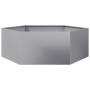 Hexagonal galvanized steel planter 138x120x45 cm by , Pots and planters - Ref: Foro24-851141, Price: 84,48 €, Discount: %