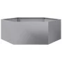 Hexagonal galvanized steel planter 138x120x45 cm by , Pots and planters - Ref: Foro24-851141, Price: 82,61 €, Discount: %