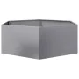 Hexagonal galvanized steel planter 138x120x45 cm by , Pots and planters - Ref: Foro24-851141, Price: 82,61 €, Discount: %