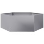 Hexagonal galvanized steel planter 138x120x45 cm by , Pots and planters - Ref: Foro24-851141, Price: 84,48 €, Discount: %