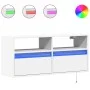 Mueble de TV de pared con luces LED blanco 100x31x45 cm de , Muebles TV - Ref: Foro24-852334, Precio: 68,91 €, Descuento: %