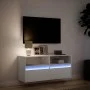 Wand-TV-Möbel mit LED-Lichtern in Weiß 100x31x45 cm von , TV-Möbel - Ref: Foro24-852334, Preis: 68,91 €, Rabatt: %