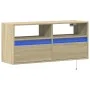 Wand-TV-Möbel mit LED-Lichtern in Sonoma-Eiche 100x31x45 cm von , TV-Möbel - Ref: Foro24-852336, Preis: 66,57 €, Rabatt: %