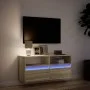 Wand-TV-Möbel mit LED-Lichtern in Sonoma-Eiche 100x31x45 cm von , TV-Möbel - Ref: Foro24-852336, Preis: 66,57 €, Rabatt: %