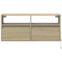 Wand-TV-Möbel mit LED-Lichtern in Sonoma-Eiche 100x31x45 cm von , TV-Möbel - Ref: Foro24-852336, Preis: 67,41 €, Rabatt: %