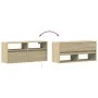 Wand-TV-Möbel mit LED-Lichtern in Sonoma-Eiche 100x31x45 cm von , TV-Möbel - Ref: Foro24-852336, Preis: 66,49 €, Rabatt: %