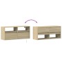 Wand-TV-Möbel mit LED-Lichtern in Sonoma-Eiche 100x31x45 cm von , TV-Möbel - Ref: Foro24-852336, Preis: 67,41 €, Rabatt: %