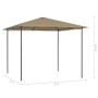 Taupegrauer Pavillon 3x3x2,6 m 160 g/m² von vidaXL, Zelte und Pavillons - Ref: Foro24-313609, Preis: 168,63 €, Rabatt: %