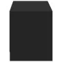 TV stand with LED lights, engineered wood, black, 140x34x40 cm by , TV Furniture - Ref: Foro24-852244, Price: 108,75 €, Disco...