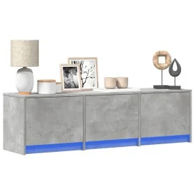 Mueble de TV LED madera ingeniería gris hormigón 140x34x40 cm de , Muebles TV - Ref: Foro24-852246, Precio: 86,89 €, Descuent...