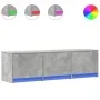 Mueble de TV LED madera ingeniería gris hormigón 140x34x40 cm de , Muebles TV - Ref: Foro24-852246, Precio: 86,89 €, Descuent...