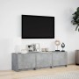 TV-Möbel aus grauem Beton-Ingenieurholz mit LED-Beleuchtung, 140x34x40 cm. von , TV-Möbel - Ref: Foro24-852246, Preis: 88,14 ...