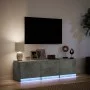 Mueble de TV LED madera ingeniería gris hormigón 140x34x40 cm de , Muebles TV - Ref: Foro24-852246, Precio: 86,89 €, Descuent...
