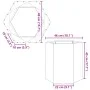 Sechseckiger schwarzer Stahl-Pflanzkübel 46x40x45 cm von , Töpfe und Pflanzgefäße - Ref: Foro24-851108, Preis: 48,05 €, Rabat...