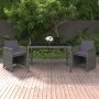 Set comedor para jardín 3 pzas y cojines ratán sintético gris by , Garden sets - Ref: Foro24-3095490, Price: 285,83 €, Discou...