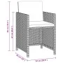 Set comedor para jardín 3 pzas y cojines ratán sintético gris by , Garden sets - Ref: Foro24-3095490, Price: 285,83 €, Discou...