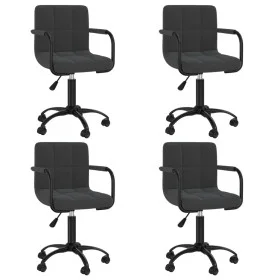 Drehbare Esszimmerstühle, 4 Stück, schwarzer Samt von , Essstühle - Ref: Foro24-3088009, Preis: 281,28 €, Rabatt: %