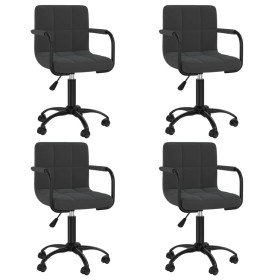 Swivel dining chairs 4 units black velvet by , dining chairs - Ref: Foro24-3088009, Price: 288,81 €, Discount: %
