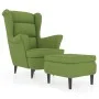 Light green velvet wingback chair and footstool by , Armchairs - Ref: Foro24-3115934, Price: 274,28 €, Discount: %