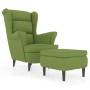 Ohrensessel und Hocker aus hellgrünem Samt. von , Sessel - Ref: Foro24-3115934, Preis: 273,08 €, Rabatt: %