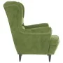 Light green velvet wingback chair and footstool by , Armchairs - Ref: Foro24-3115934, Price: 274,28 €, Discount: %