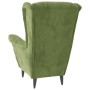 Ohrensessel und Hocker aus hellgrünem Samt. von , Sessel - Ref: Foro24-3115934, Preis: 273,08 €, Rabatt: %