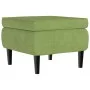 Light green velvet wingback chair and footstool by , Armchairs - Ref: Foro24-3115934, Price: 274,28 €, Discount: %