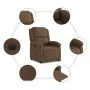 Electric brown fabric recliner by , Armchairs - Ref: Foro24-3204144, Price: 243,05 €, Discount: %