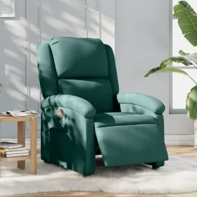 Sillón reclinable eléctrico tela verde oscuro de , Sillones - Ref: Foro24-3204146, Precio: 238,61 €, Descuento: %