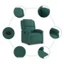 Sillón reclinable eléctrico tela verde oscuro de , Sillones - Ref: Foro24-3204146, Precio: 238,61 €, Descuento: %