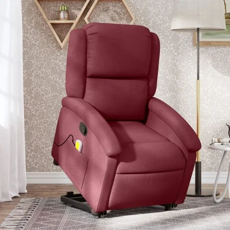 Reclining and elevating armchair in burgundy fabric by , Armchairs - Ref: Foro24-3204167, Price: 274,55 €, Discount: %