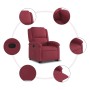Reclining and elevating armchair in burgundy fabric by , Armchairs - Ref: Foro24-3204167, Price: 270,91 €, Discount: %