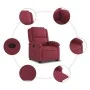 Reclining and elevating armchair in burgundy fabric by , Armchairs - Ref: Foro24-3204167, Price: 274,55 €, Discount: %