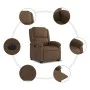 Sillón eléctrico reclinable elevable de tela marrón de , Sillones - Ref: Foro24-3204192, Precio: 332,92 €, Descuento: %